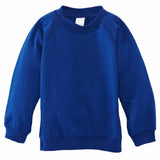 Kids Children Unisex School Uniform Plain Fleece Sweat Shirt Royal Blue