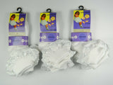 Kids Children Girls White Lace Frill Socks Soft Comfortable Polycotton 6 Pairs