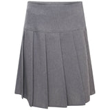 School Uniform All Round Knife Pleated Girls Skirt with Side Zip Closure -Grey