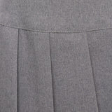 School Uniform All Round Knife Pleated Girls Skirt with Side Zip Closure -Grey