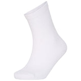 9 Pairs  - GIRLS BOYS UNISEX CHILDREN'S KIDS PLAIN COTTON MIX ANKLE SOCKS BACK TO SCHOOL Socks -White