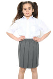 School Uniform Skirt Box Pleated Elasticated Waist -Grey For Girls