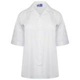 Revere Collar Blouse School Uniform Shirts White Short Sleeve Smart Kids Girls