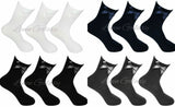 Kids Girls Ankle Bow Socks School Uniform Party -Navy 3 Pairs