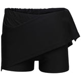 Girls Black Skort Skirt School Sports Outer Skirt and Base Layer Soft Stretch Fabric